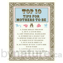 Top 10 Mother-to-Be Tips Greeting Card