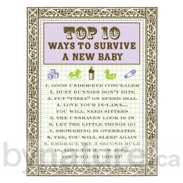 Top 10 Survive Baby Greeting Card by Yellow Bird