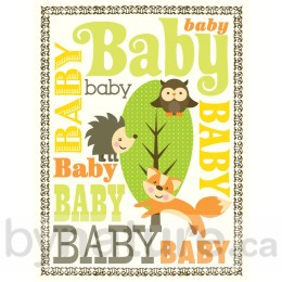 Woodland Baby Greeting Card by Yellow Bird