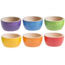 Grapat Wood Coloured Bowls (6pk)