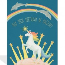 Happy Birthday Greeting Card, Magical Unicorn