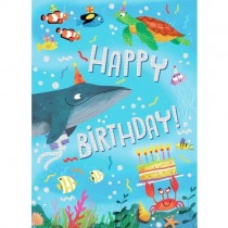 Peaceable Kingdom Cards, Birthday Sea Life