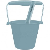 Scrunch Collapsible Bucket & Spade, Blue