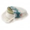 Organic cotton scrubbie (fabric will vary) with envelope opening - soap can stay inside until it's gone!