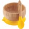 Avanchy Bamboo Suction Bowl & Spoon, Yellow