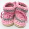 Padraig Wool Slippers, Baby - Pink Stripe