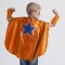 Superhero Cape, Orange with Blue Star (mask and cuffs available seperately)